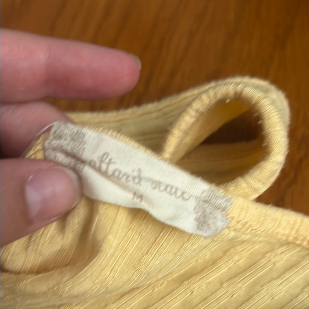 Altar'd State Light Yellow Ruffle Tank Top - Picture 2 of 3
